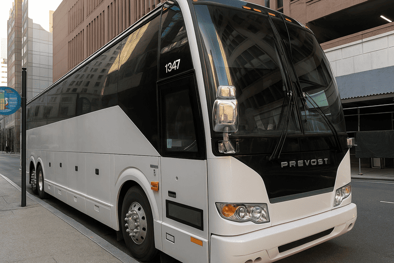 a Knoxville Shuttle Bus Rentals coach bus
